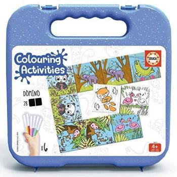 Educa Kreatives Domino-Spiel Tiere mit Farben