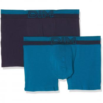 Dim Boxer para Hombre Soft Touch Pop, Cintura sin Costuras, Aquatique/Azul Cobalt 6UU, Mediano (Tamaño del Fabricante:5)(Pack de 2)