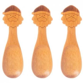 Santa's Little Helper Bamboo Baby Spoons