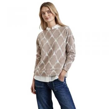 Street One Shirt mit Karomuster für Damen Beige