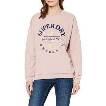 Sweat-Shirt Femme Superdry Applique Serif Crew, Violet