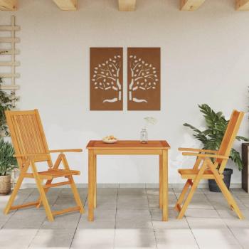Table et chaises de jardin 3 pcs en bois d'acacia