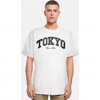 Bílé tričko s oversize střihem Tokyo College