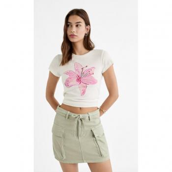 Mini-Cargorock Khaki von Stradivarius