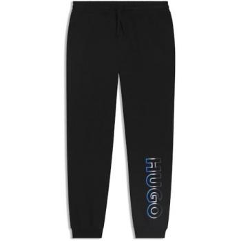 HUGO Blue Sweathose „Nogtro“ elastischer Bund, regular fit, Logodruck – schwarz