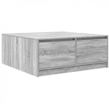 Coffee Table “Sonoma” Grey, 100×100×40 cm, with Drawers