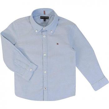 Camicia A Maniche Lunghe Tommy Hilfiger Bambino Oxford Blu Calmo 24 Mesi