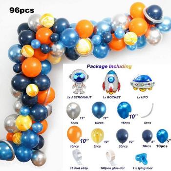 Guirlande de ballons spatiaux pour fête d'anniversaire