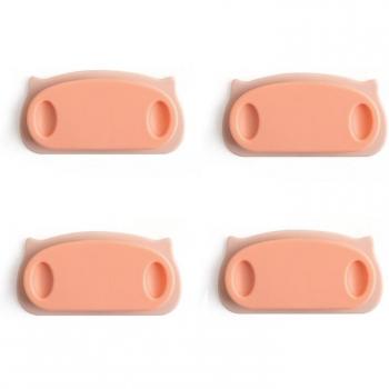 Lot de 4 clips muraux pour câbles