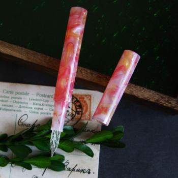 Pink Glass Fountain Pen – Smooth Writing Stationery