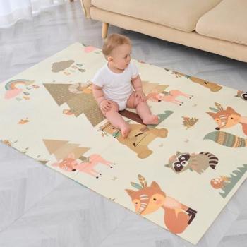 Tapis Montessori en mousse imperméable, pliable & réversible – 180×120 cm