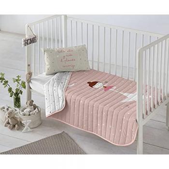 Colcha Bouti Reversible Ballerina 100 x 130 cm para Cuna/Maxicuna