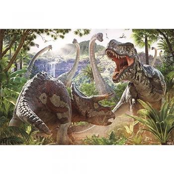Póster Horizontal Pelea de Dinosaurios
