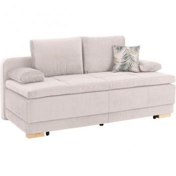INOSIGN Schlafsofa Berlin – Beige, 202 cm Breite, 99 cm Höhe, 98 cm Tie