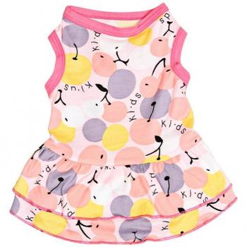 Pet Cat Dress in Pink Strawberry and Cherry Print