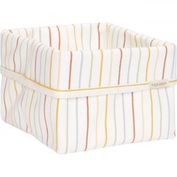 Cestino Retro Piccolo con Strisce Gialle