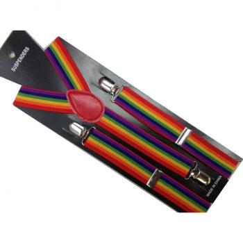 Universal Unisex Regulierbare Clip-Hosenträger mit Y-Förmigem Rücken in Regenbogenoptik