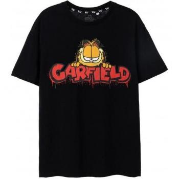 Garfield Heren T-shirt Korte Mouwen Graffiti Zwart
