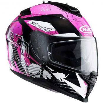 HJC IS‑17 „Pink Rocket“ Helm schwarz-pink, Größe XXS