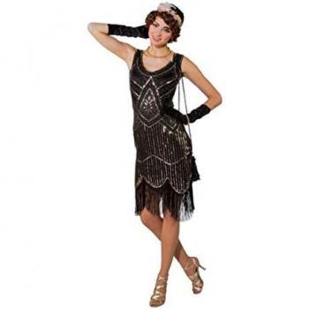 Goldschimmerndes Fransen-Kleid aus den 20ern – Deluxe Edition, XL