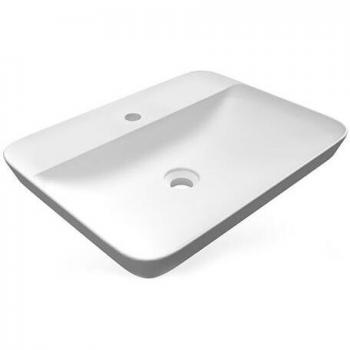 Iperbriko – Vasque à Montage Intérieur 55 x 42 cm, Monotrou, Couleur Blanc