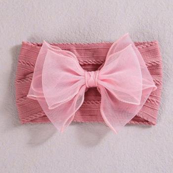Accesorios para el cabello de bebé, diadema con lazo de encaje, 6 colores