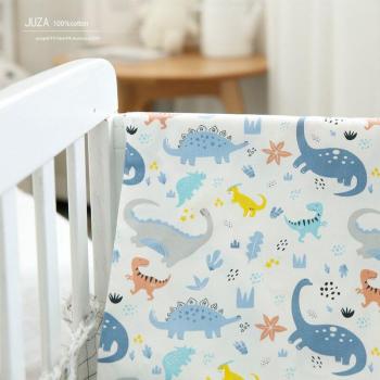 40S Printed Cotton Fabric for Baby Boy DIY Clothing, 160cm Width