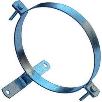 Collier de serrage avec support pour tuyau de poêle 150 mm
