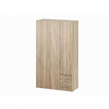 Tvilum Armoire 3 Portes 3 Tiroirs Chêne H 200,4 x L 115,8 x P 49,5 cm