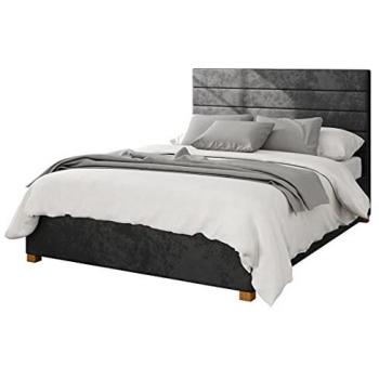 Unisex Kelly Velvet Ottoman with Built‑In Storage – King