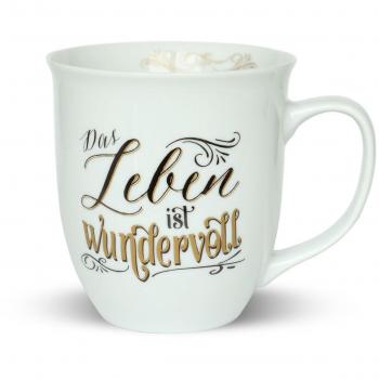 Boho Chic 44932 Porzellan-Tasse mit Innendruck „Wundervoller Tag“