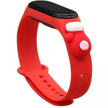 Weihnachtssilicone-Armband für Xiaomi Mi Band 6/5 – Roter Handgelenkriemen