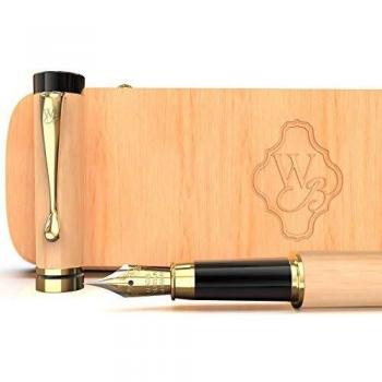 Smooth Writing Bamboo Fountain Pen Collection – 6 Cartridges, Refill Converter