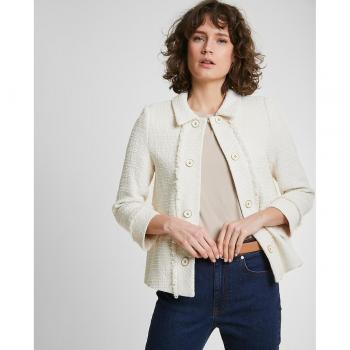 Trucco Tweed Femme: Chaqueta de Manga Francesa con Cierre de Botones