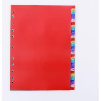 Colored PP Index Divider Binder for A4 Files