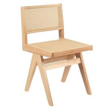 Cadeira Hevea + Rattan Nelha, Cor Natural