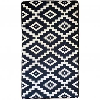 Tapis noir et blanc 160 x 230 cm