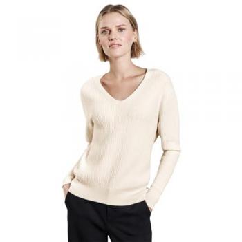 STREET ONE Langarm V-Ausschnitt-Pullover