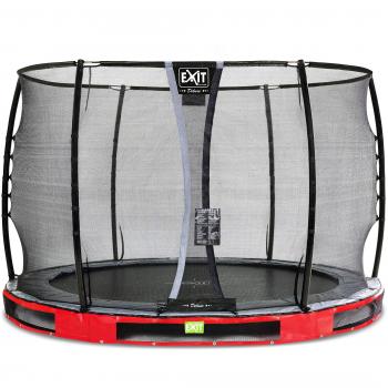 EXIT Profi-Inground-Trampolin 305 cm, Deluxe-Sicherheit, Rot