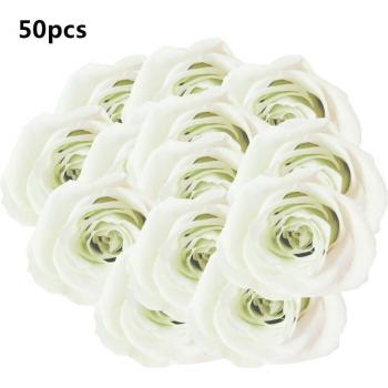 50pcs Black Silk Rose Heads