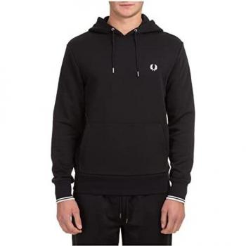 Sweat Fred Perry Tipped à Capuche pour Homme Noir