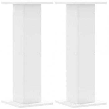 Supporti per Piante 2 pz Bianchi 30x30x80 cm Legno Multistrato Vidaxl 284096
