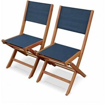 Sedie da Esterno Fattile in Legno Antracite