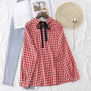 Abrigo Casual con Camisa a Cuadros