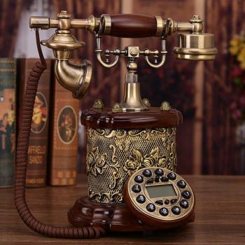 Classic Gold Flower Design Landline Phone with Caller ID