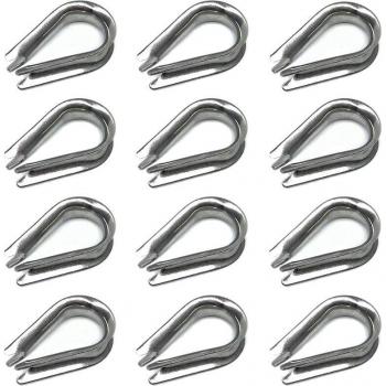 12 Pcs M10 Stainless Steel Thimble for 3/8 Inch Cable