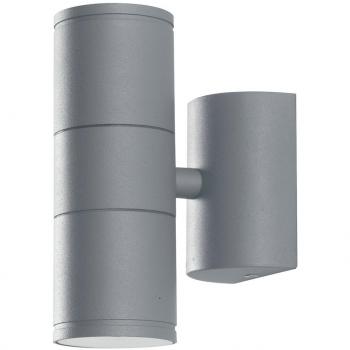 Applique da Parete Jump Argento a Doppia Issione (2xGU10) IP44 16x11x6 cm