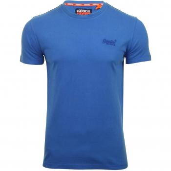 Superdry Label Lite Tee T-Shirt, Blu (Deep Electric Blue J4X), Taglia Produttore: 2XL, Uomo