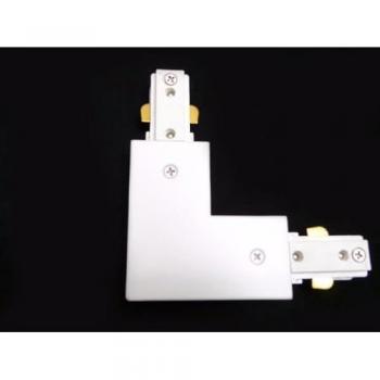 Connecteur Angulaire Rail Monophasé – Blanc Silumen