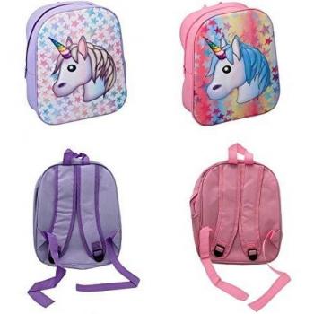 Sac à dos enfant violet licorne en relief